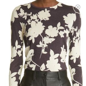 Classic St John sweater knit in navy and cream.